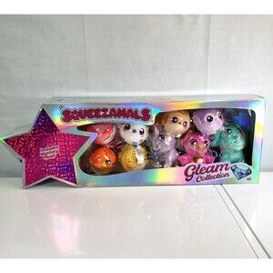 Squeezamals Gleam Collection Platinum with Mystery Plush Beverly Hills Co. New